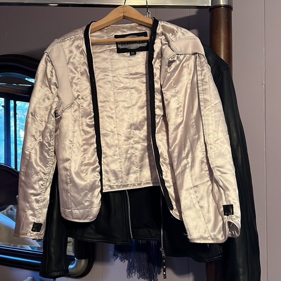 Ladies Derringer Black Leather Motorcycle Jacket. - Picture 7 of 7